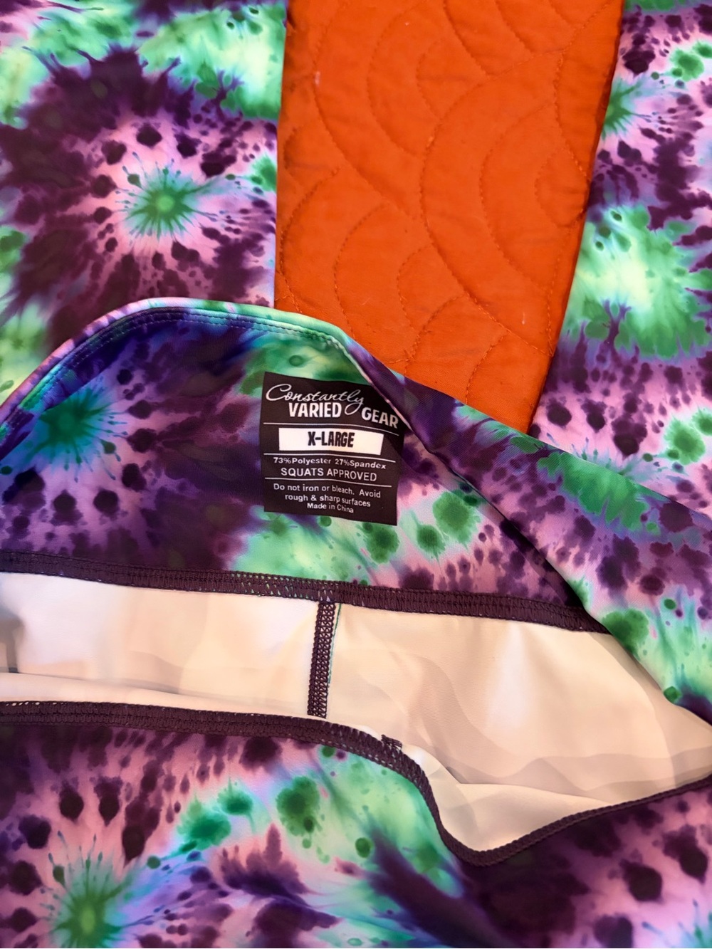 Constantly Varied Gear Purple & Green Tie-Dye Leggings - Picture 2 of 4